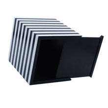 Load image into Gallery viewer, Ukwell Decorative Tissue Holder Zebra Stripe Pattern Square Handmade Wood Tissue Box Cover
