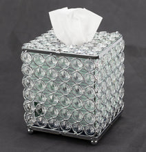 Load image into Gallery viewer, Ukwell Cube Tissue Box Cover Handcrafted Bling Crystal Design
