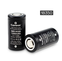 Load image into Gallery viewer, Keeppower IMR18350 High Drain Rechargeable Li-ion Battery 1200mAh 3.7V (Pack of 2)
