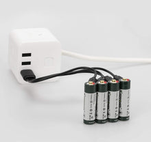 Load image into Gallery viewer, Keeppower Micro-USB Rechargeable Li-ion AA Batteries 3390mWh 1.5V 2260mAh Included with a 4-in-1 Charging Cable (Pack of 4)
