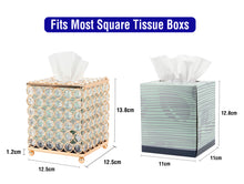 Load image into Gallery viewer, Ukwell Handcrafted Square Crystal Tissue Box Cover
