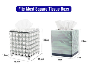 Ukwell Handmade Cube Luxury Pearl Tissue Box Cover