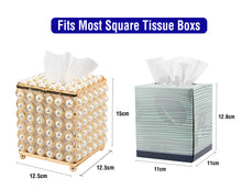 Load image into Gallery viewer, Ukwell Handmade Square Facial Tissue Box Cover Luxury Pearl Design
